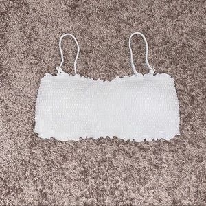 Hollister Smocked Bandeau Bikini Top